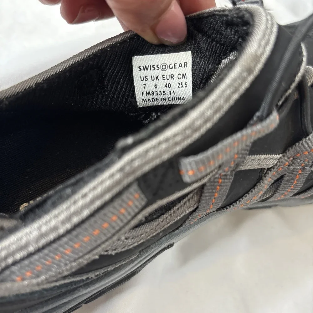 Swiss Gear Mens‎ 7 Water Shoes Kayaking Hiking Outdoor Gray Black FM8335